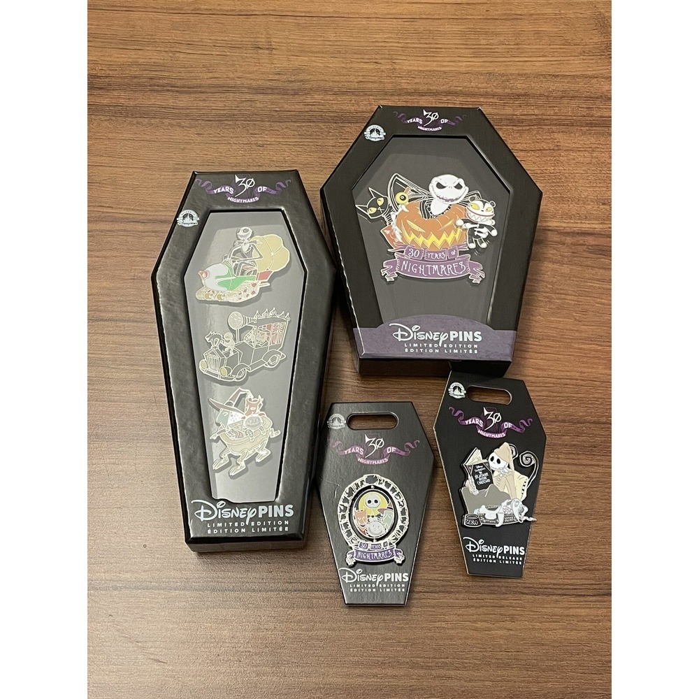 NEW Disney Nightmare Before Christmas 30th Anniversary 6 Pin Jumbo Box Set LE